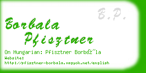 borbala pfisztner business card